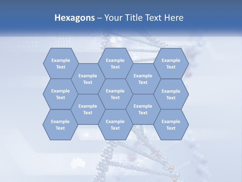 A Blue And White Structure With A Blue Background PowerPoint Template