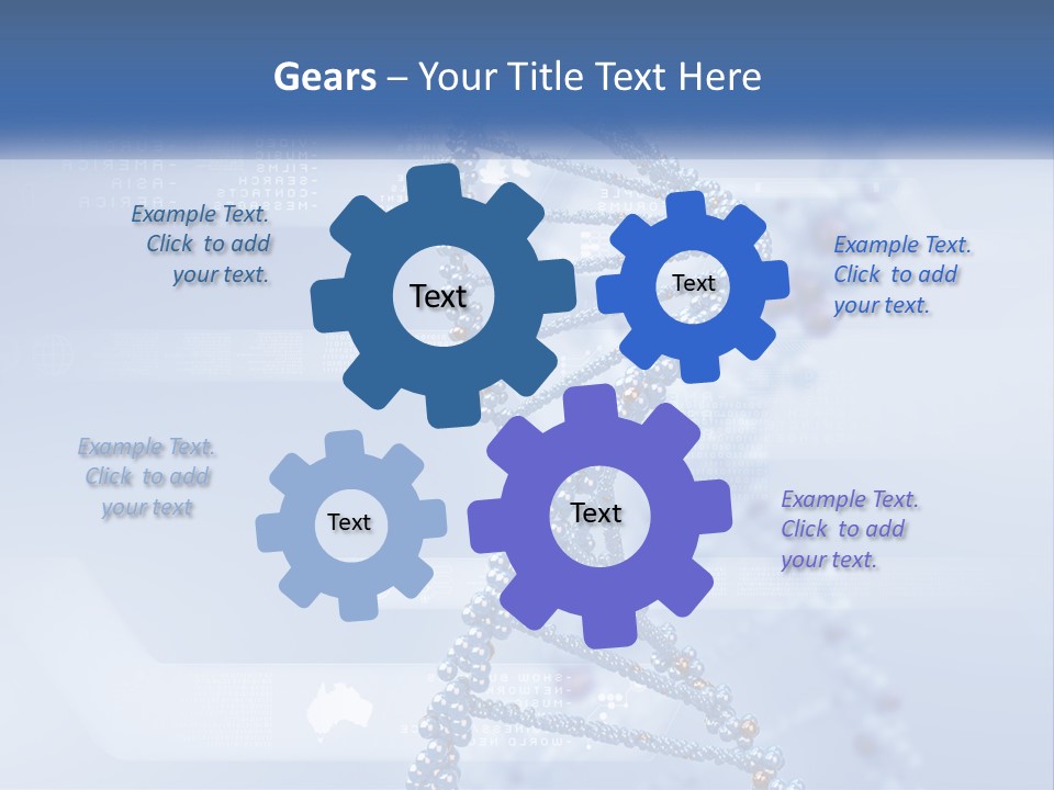 A Blue And White Structure With A Blue Background PowerPoint Template