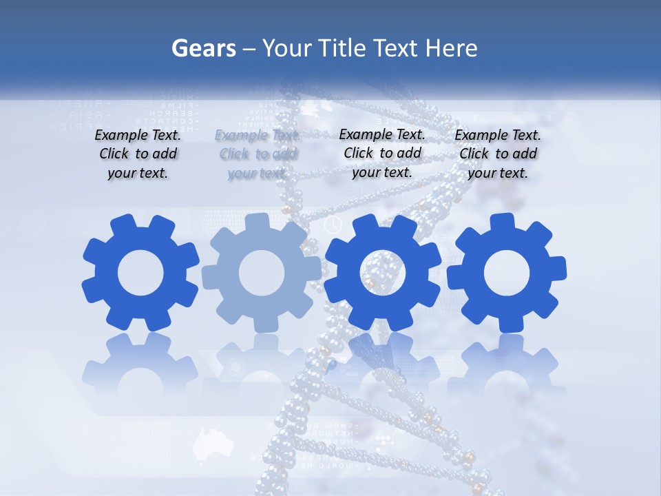 A Blue And White Structure With A Blue Background PowerPoint Template