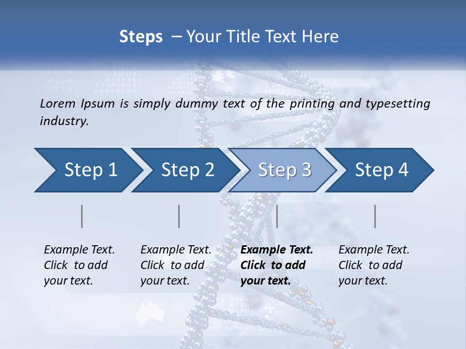 A Blue And White Structure With A Blue Background PowerPoint Template