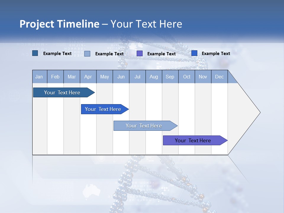A Blue And White Structure With A Blue Background PowerPoint Template