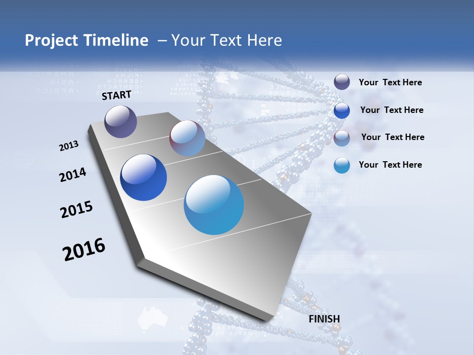 A Blue And White Structure With A Blue Background PowerPoint Template