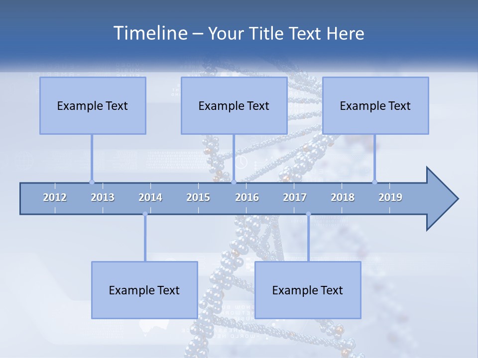 A Blue And White Structure With A Blue Background PowerPoint Template