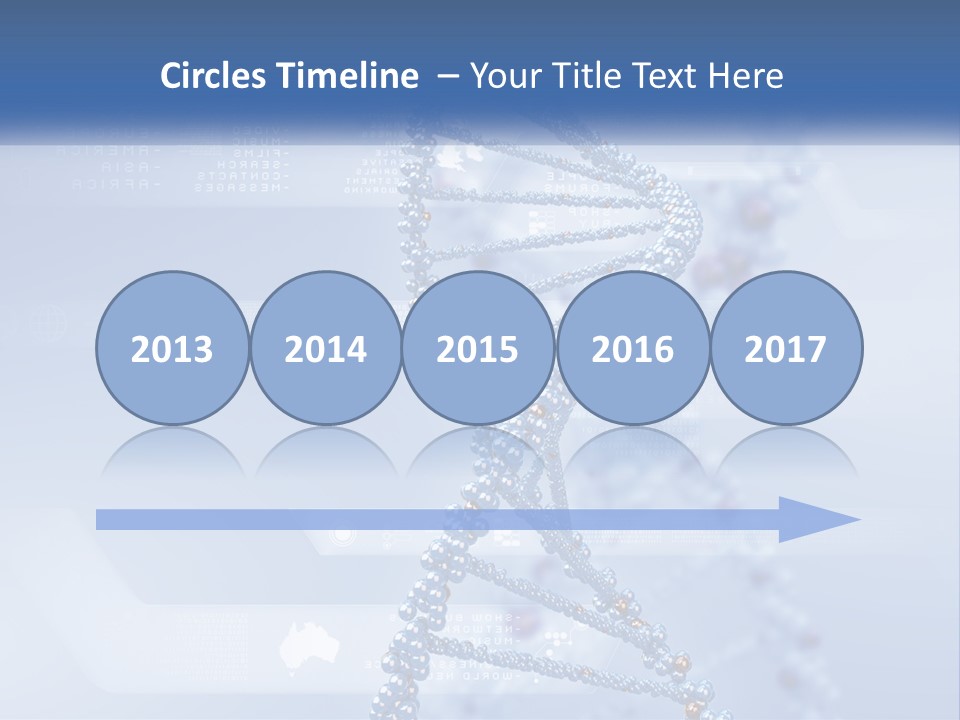 A Blue And White Structure With A Blue Background PowerPoint Template