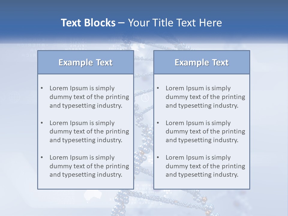 A Blue And White Structure With A Blue Background PowerPoint Template