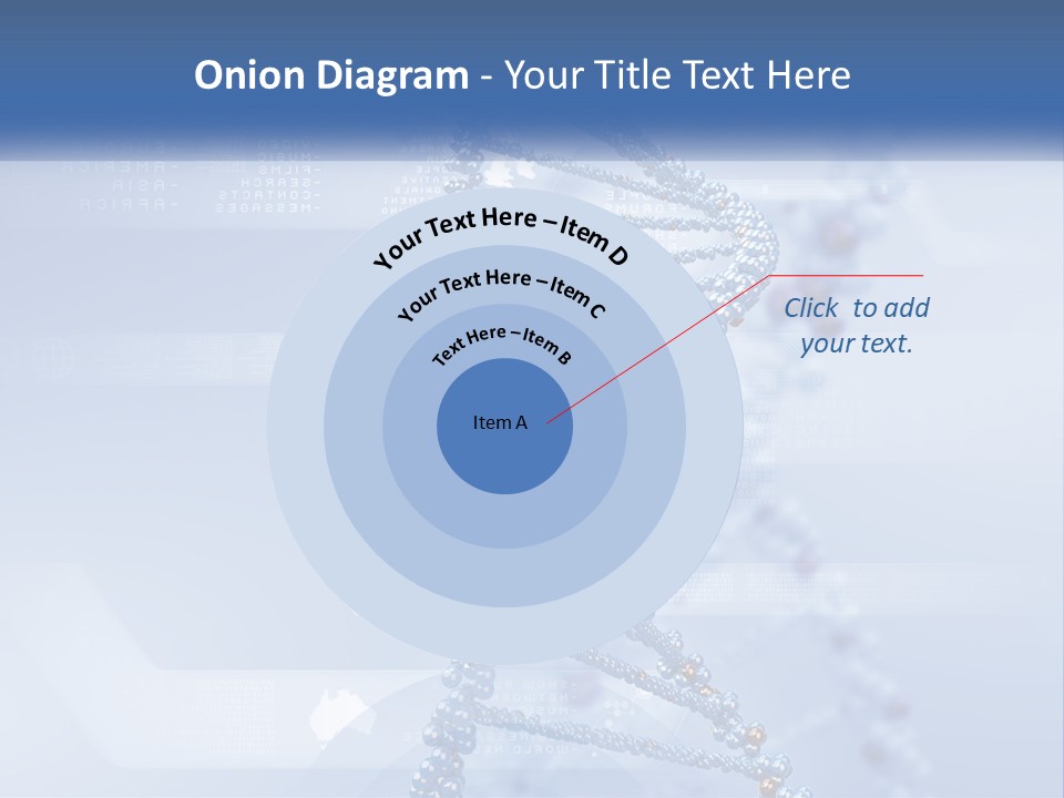 A Blue And White Structure With A Blue Background PowerPoint Template