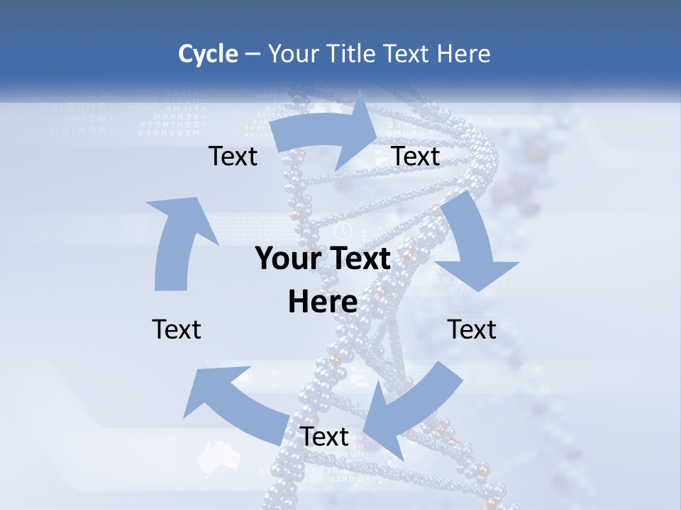 A Blue And White Structure With A Blue Background PowerPoint Template