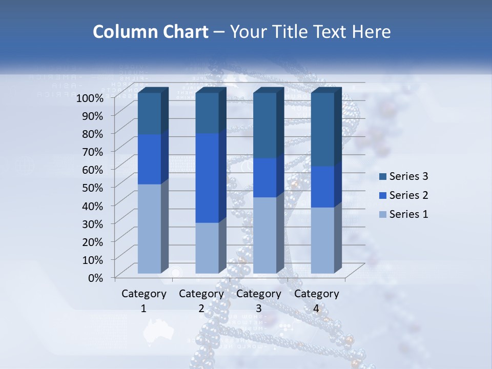 A Blue And White Structure With A Blue Background PowerPoint Template