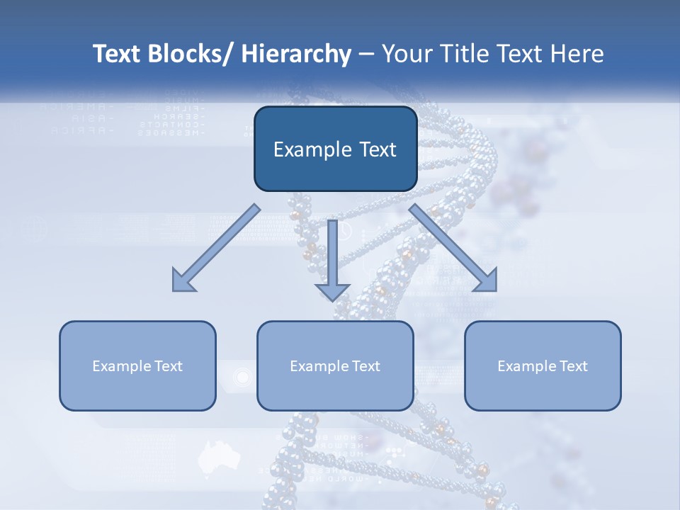 A Blue And White Structure With A Blue Background PowerPoint Template