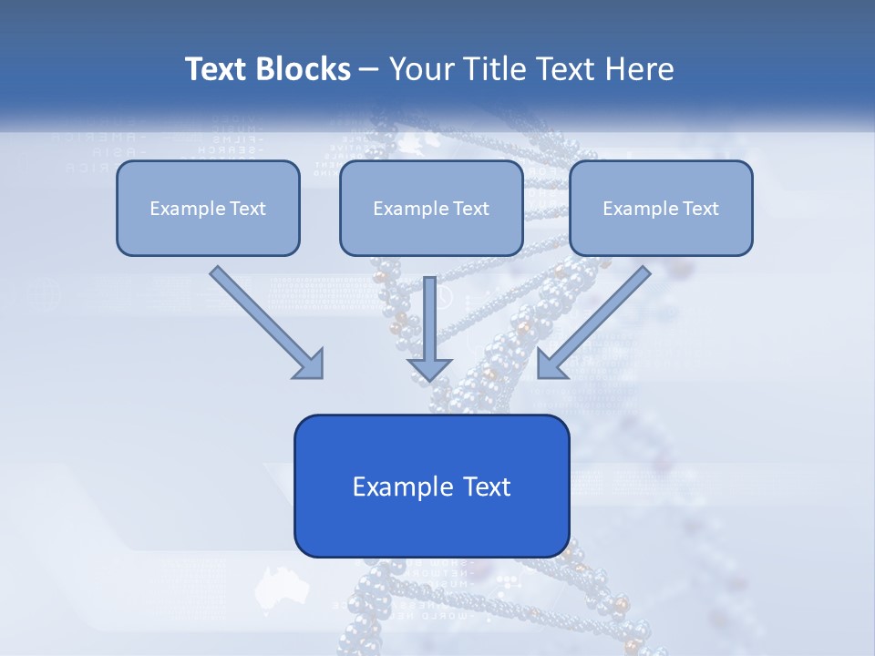 A Blue And White Structure With A Blue Background PowerPoint Template