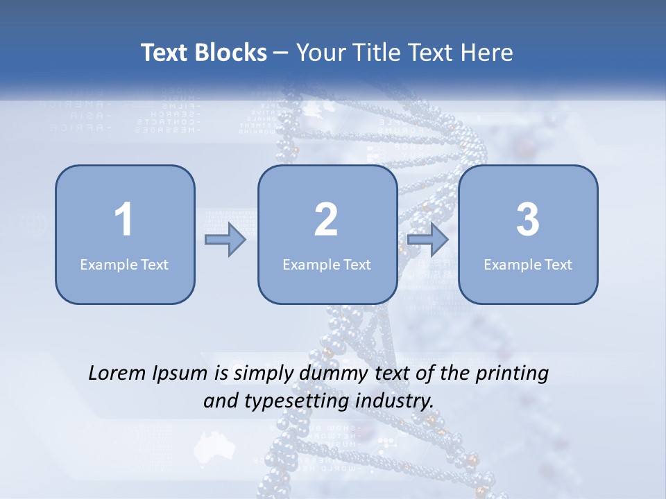 A Blue And White Structure With A Blue Background PowerPoint Template