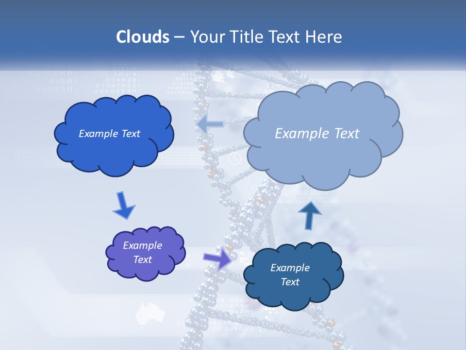 A Blue And White Structure With A Blue Background PowerPoint Template