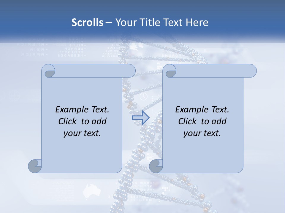 A Blue And White Structure With A Blue Background PowerPoint Template