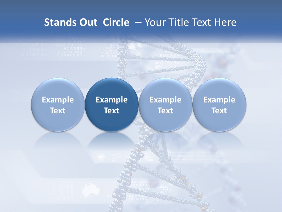 A Blue And White Structure With A Blue Background PowerPoint Template