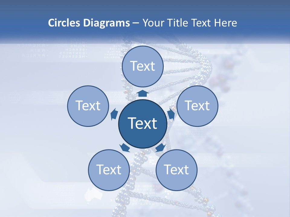 A Blue And White Structure With A Blue Background PowerPoint Template