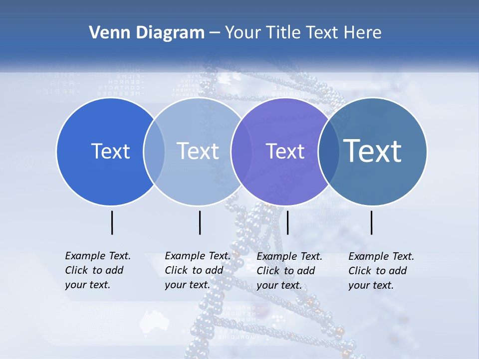 A Blue And White Structure With A Blue Background PowerPoint Template