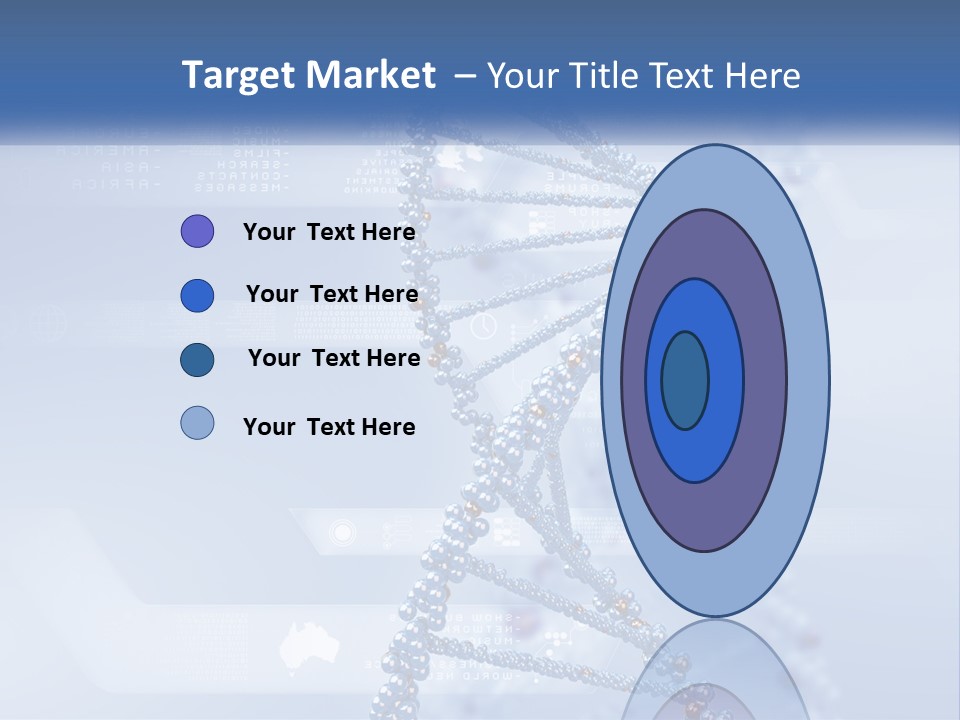 A Blue And White Structure With A Blue Background PowerPoint Template