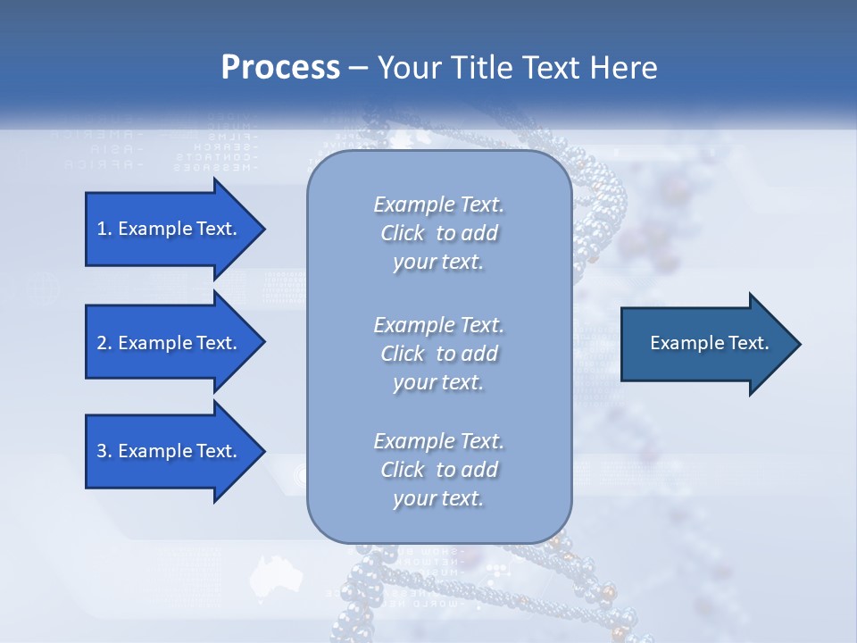 A Blue And White Structure With A Blue Background PowerPoint Template
