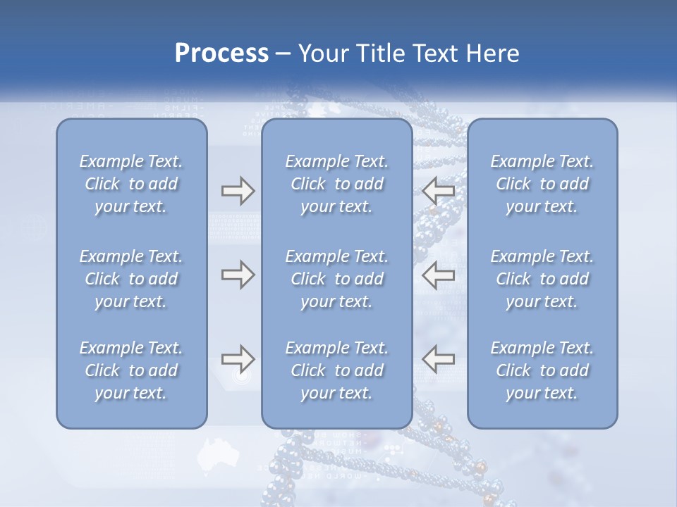 A Blue And White Structure With A Blue Background PowerPoint Template