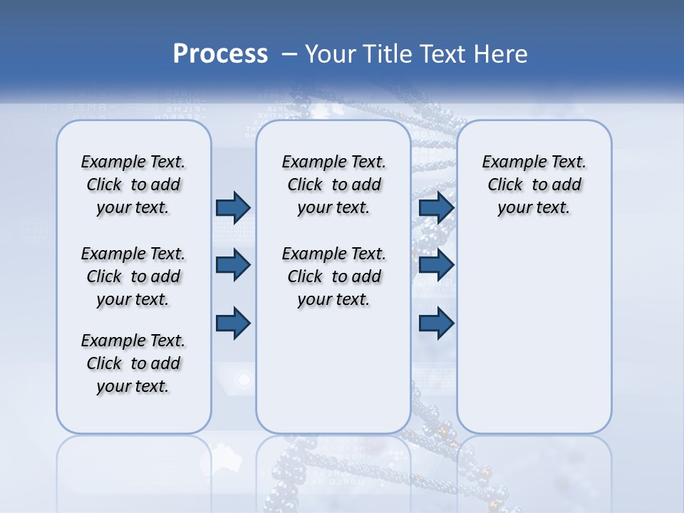 A Blue And White Structure With A Blue Background PowerPoint Template