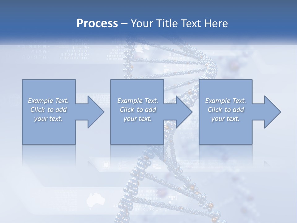A Blue And White Structure With A Blue Background PowerPoint Template