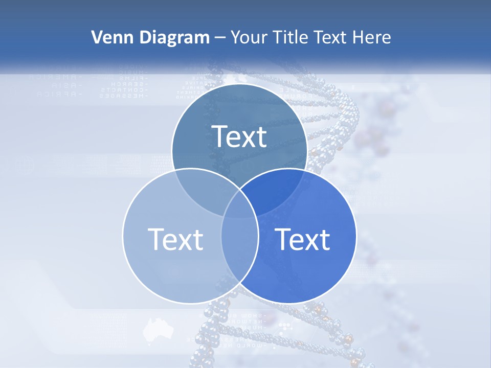 A Blue And White Structure With A Blue Background PowerPoint Template