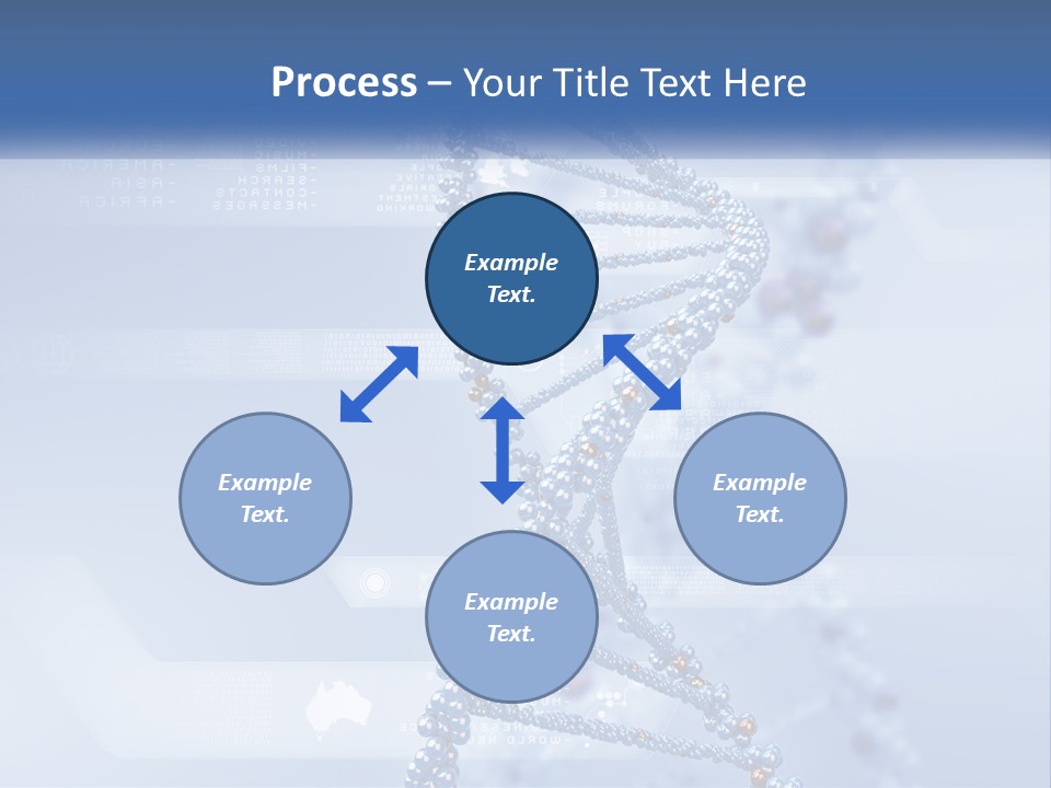 A Blue And White Structure With A Blue Background PowerPoint Template