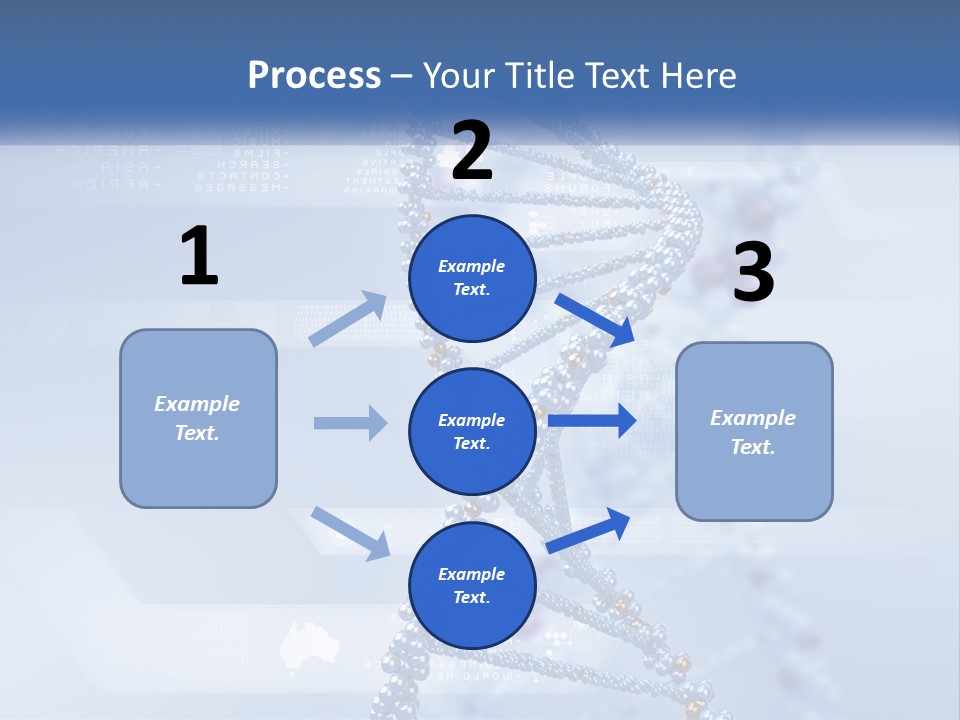 A Blue And White Structure With A Blue Background PowerPoint Template