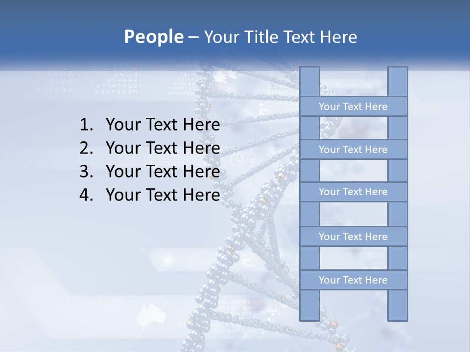 A Blue And White Structure With A Blue Background PowerPoint Template