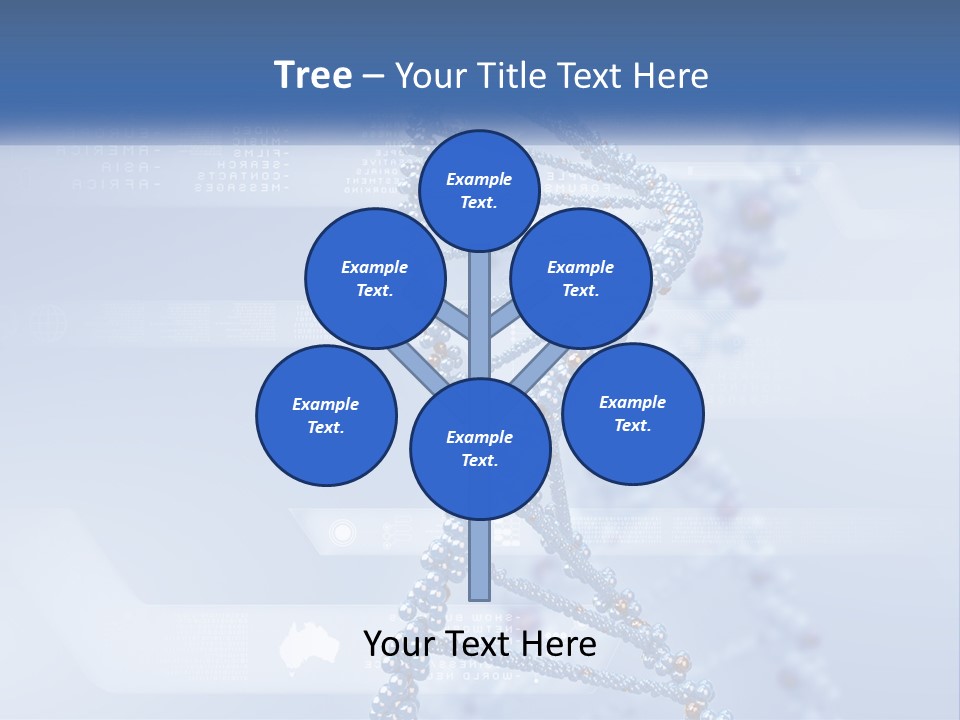 A Blue And White Structure With A Blue Background PowerPoint Template