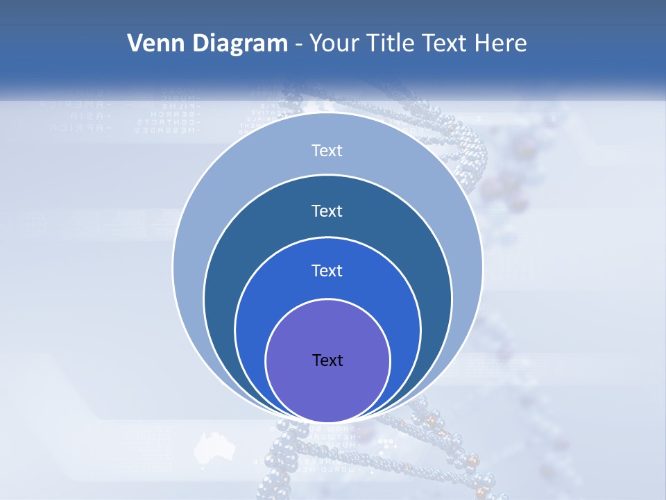 A Blue And White Structure With A Blue Background PowerPoint Template