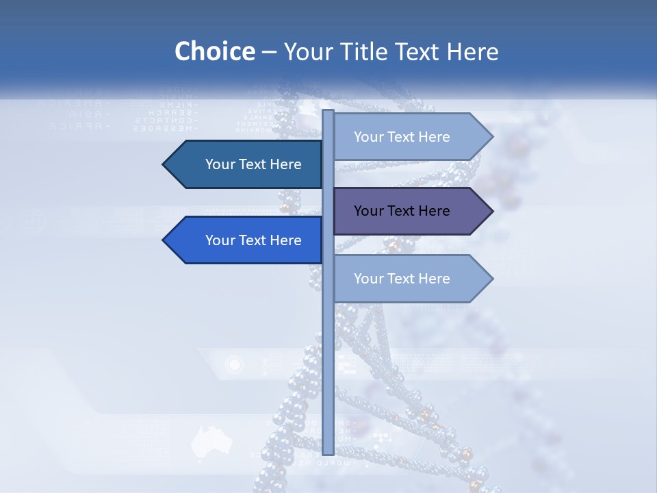 A Blue And White Structure With A Blue Background PowerPoint Template