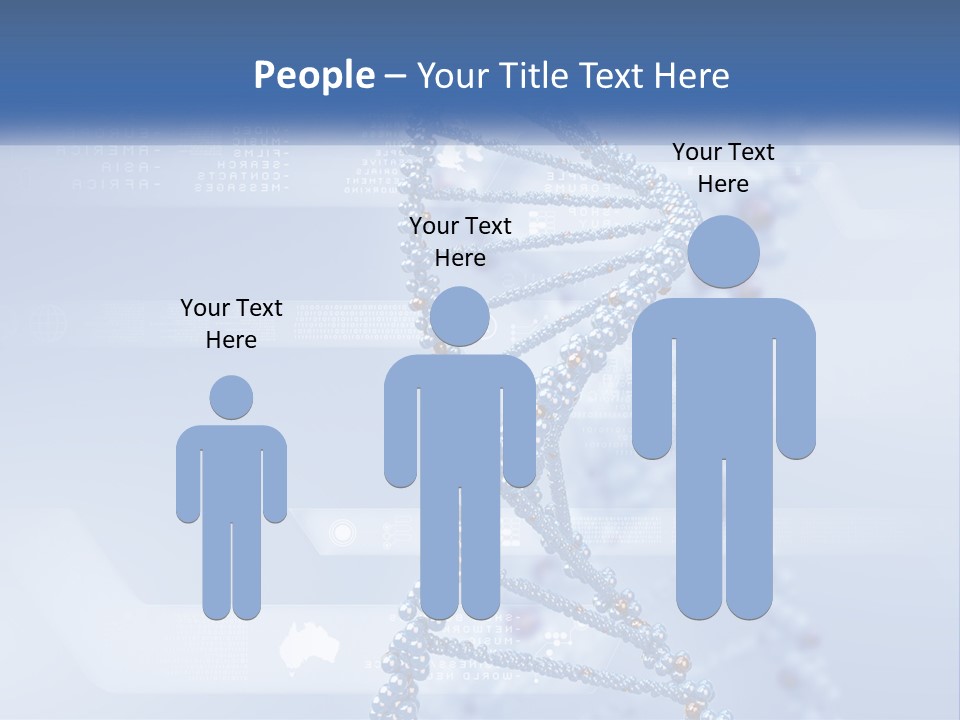 A Blue And White Structure With A Blue Background PowerPoint Template