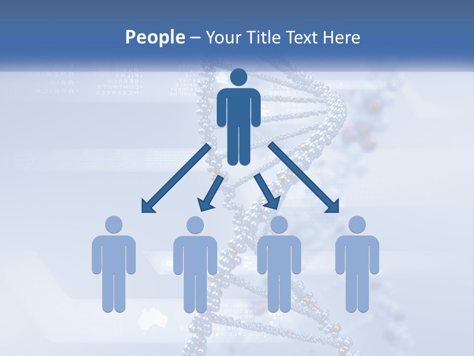 A Blue And White Structure With A Blue Background PowerPoint Template