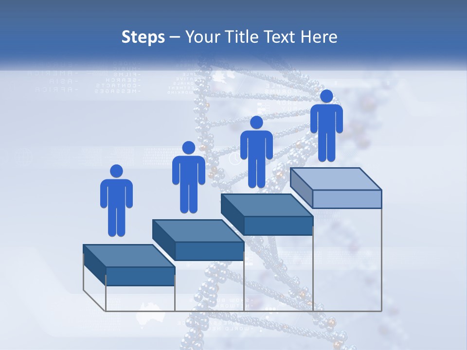 A Blue And White Structure With A Blue Background PowerPoint Template