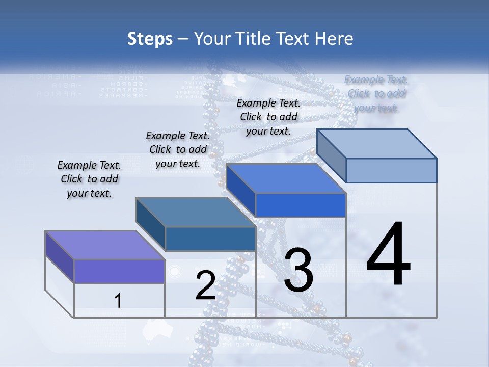 A Blue And White Structure With A Blue Background PowerPoint Template