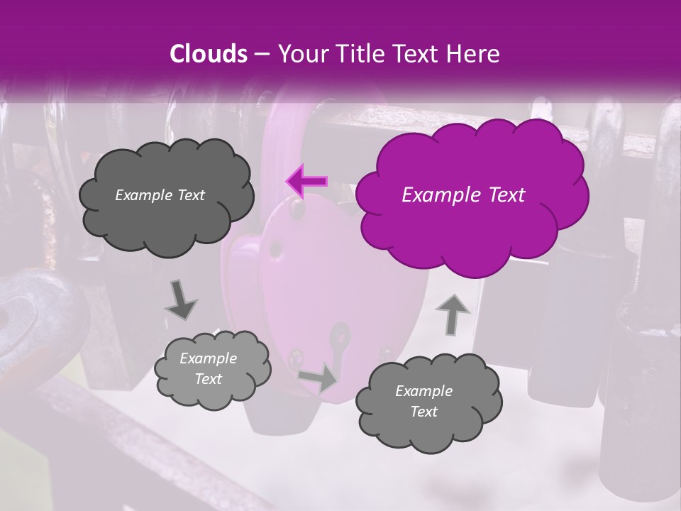 A Bunch Of Padlocks Are Attached To A Fence PowerPoint Template
