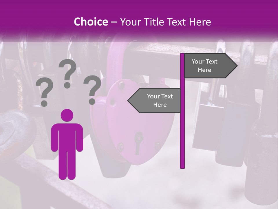 A Bunch Of Padlocks Are Attached To A Fence PowerPoint Template