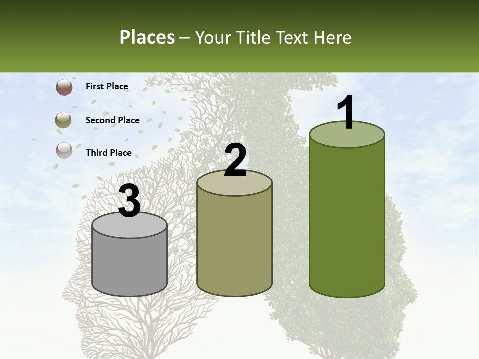 A Picture Of A Tree And A Human's Lungs PowerPoint Template