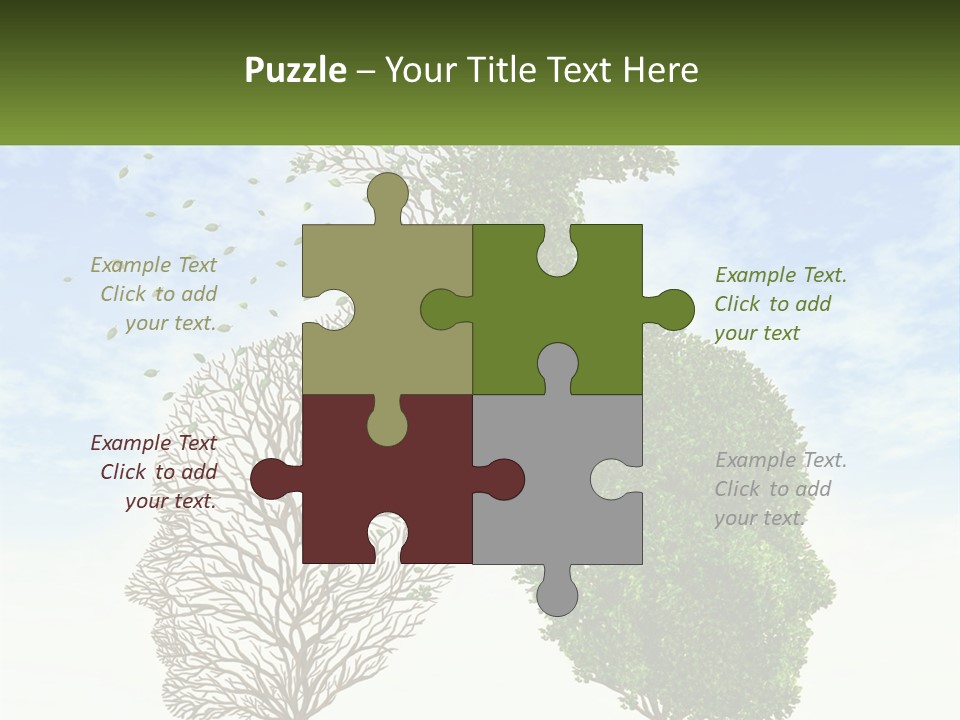 A Picture Of A Tree And A Human's Lungs PowerPoint Template