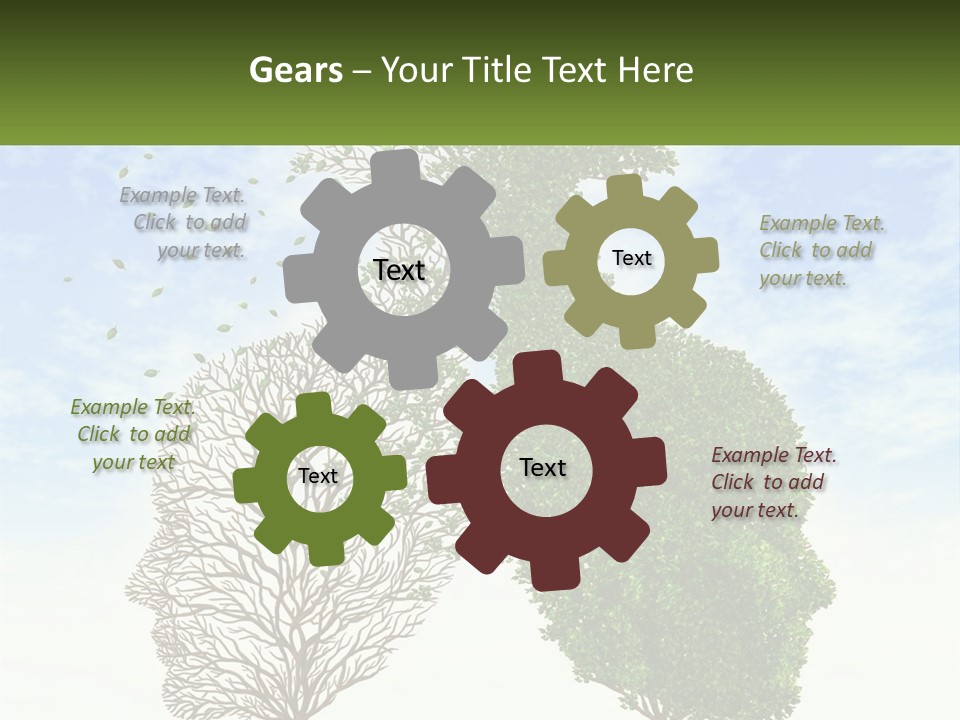 A Picture Of A Tree And A Human's Lungs PowerPoint Template