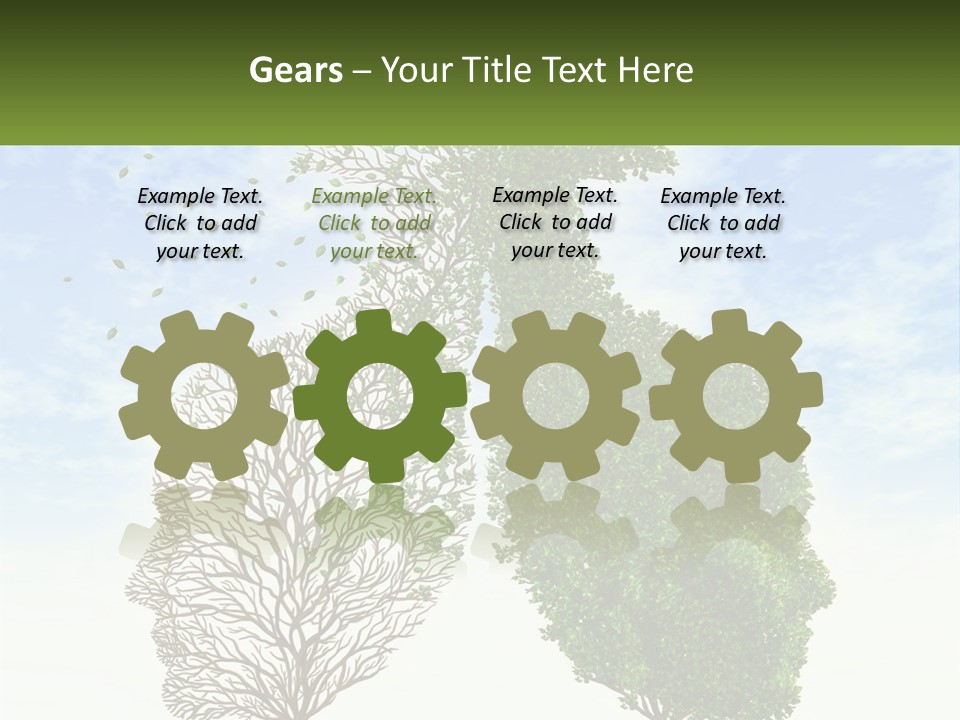 A Picture Of A Tree And A Human's Lungs PowerPoint Template