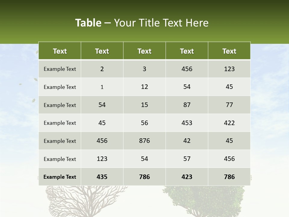 A Picture Of A Tree And A Human's Lungs PowerPoint Template