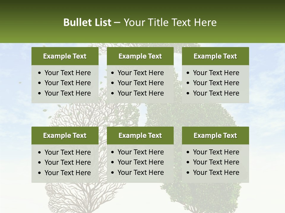 A Picture Of A Tree And A Human's Lungs PowerPoint Template