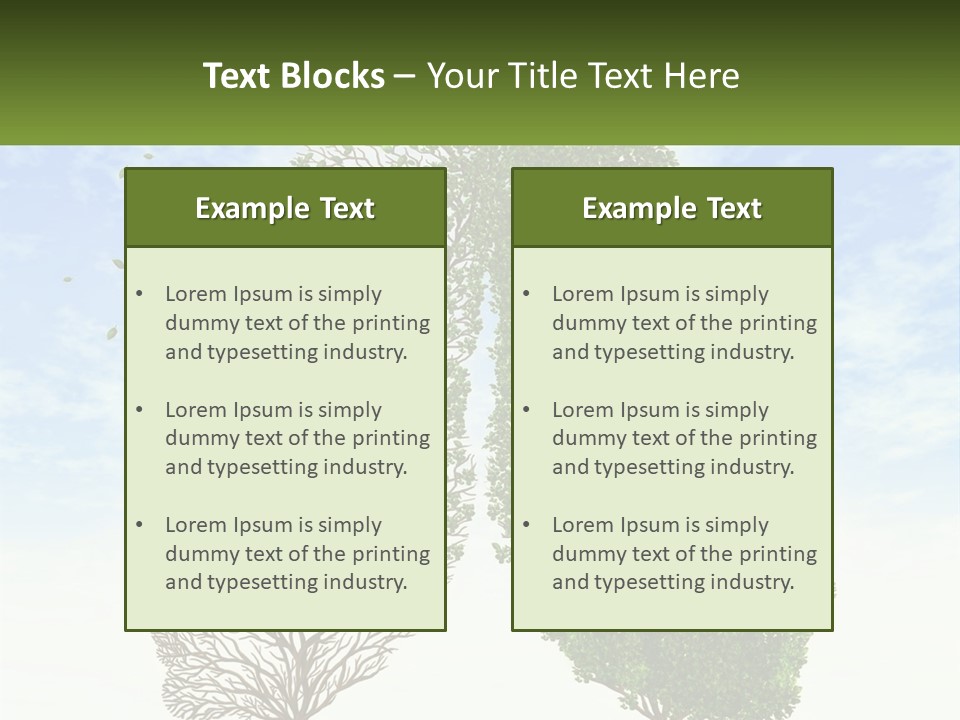A Picture Of A Tree And A Human's Lungs PowerPoint Template