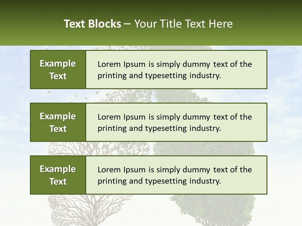 A Picture Of A Tree And A Human's Lungs PowerPoint Template