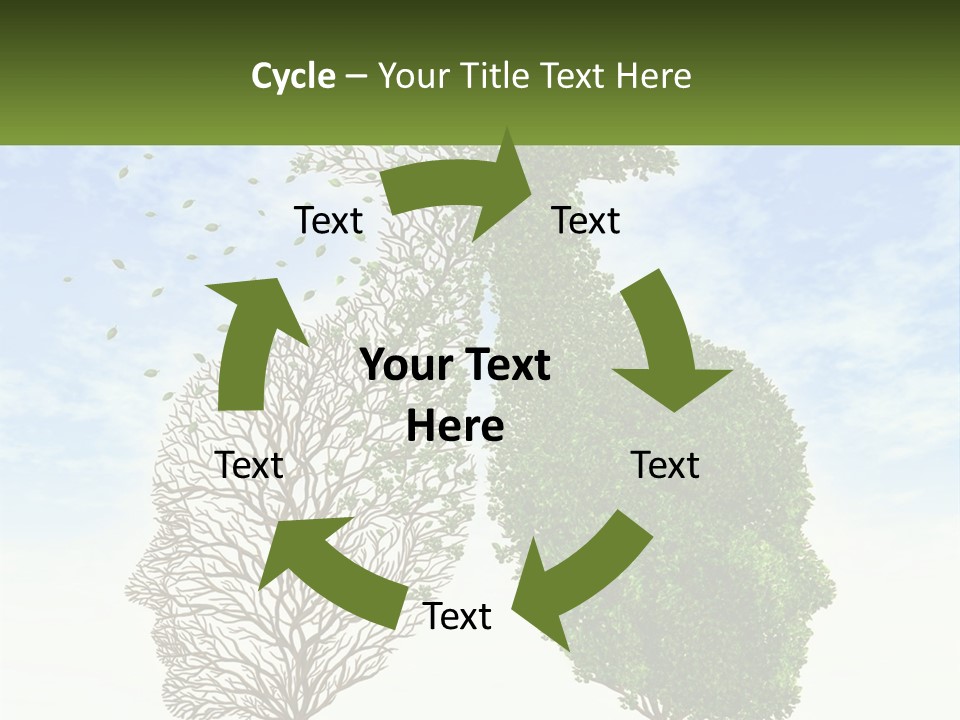 A Picture Of A Tree And A Human's Lungs PowerPoint Template
