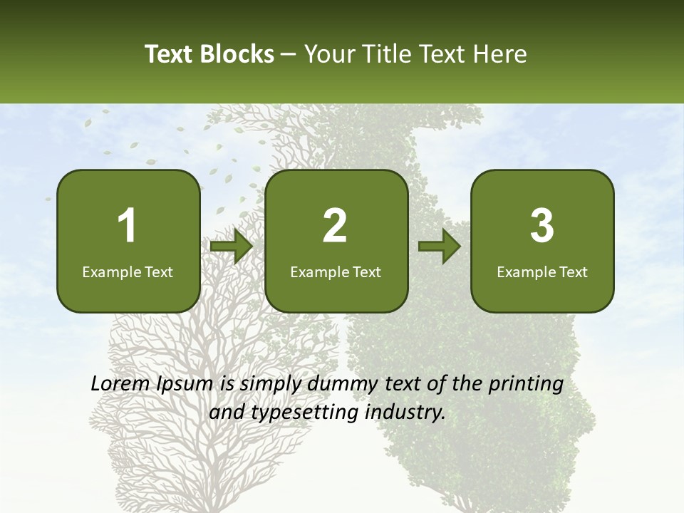 A Picture Of A Tree And A Human's Lungs PowerPoint Template