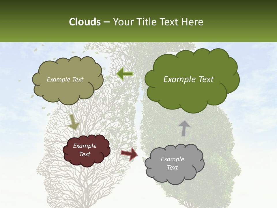 A Picture Of A Tree And A Human's Lungs PowerPoint Template