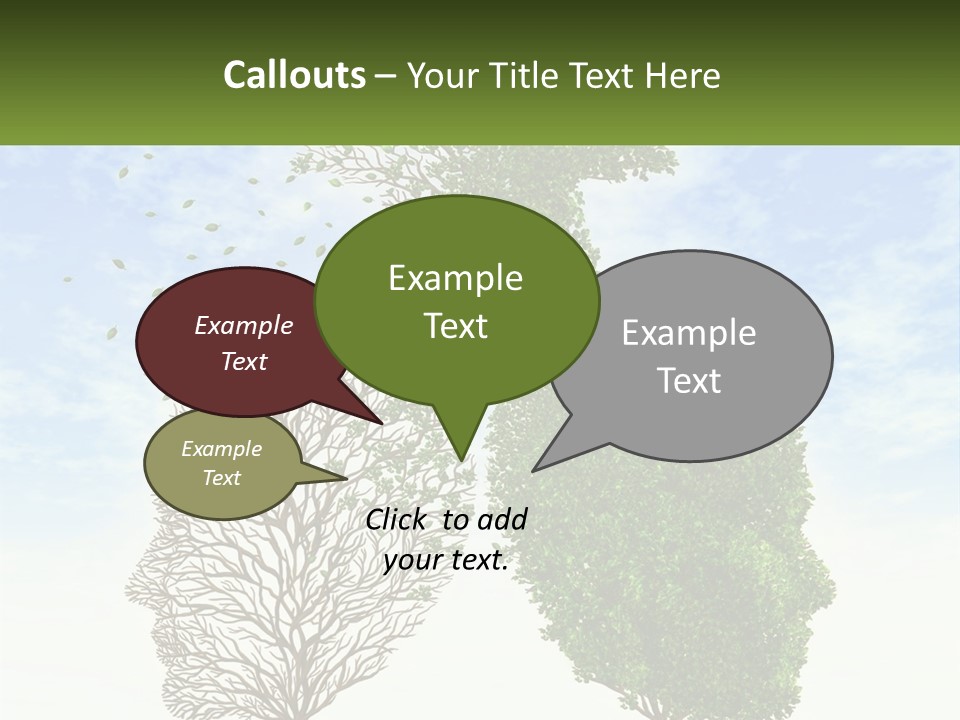 A Picture Of A Tree And A Human's Lungs PowerPoint Template